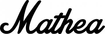 Mathea - Schriftzug aus Eichenholz