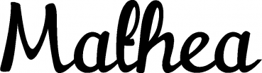Mathea - Schriftzug aus Eichenholz