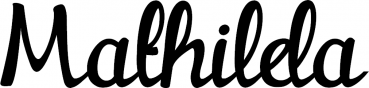 Mathilda - Schriftzug aus Eichenholz