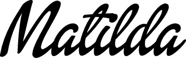 Matilda - Schriftzug aus Eichenholz