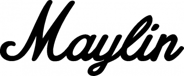 Maylin - Schriftzug aus Eichenholz