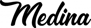 Medina - Schriftzug aus Eichenholz