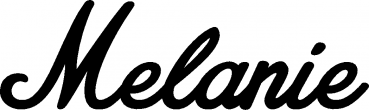 Melanie - Schriftzug aus Eichenholz