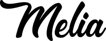 Melia - Schriftzug aus Eichenholz