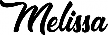 Melissa - Schriftzug aus Eichenholz