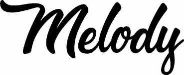 Melody - Schriftzug aus Eichenholz