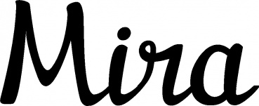 Mira - Schriftzug aus Eichenholz