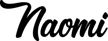 Naomi - Schriftzug aus Eichenholz