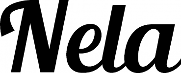 Nela - Schriftzug aus Eichenholz