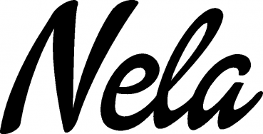 Nela - Schriftzug aus Eichenholz