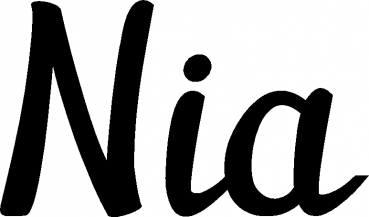 Nia - Schriftzug aus Eichenholz