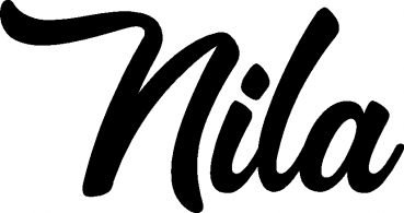 Nila - Schriftzug aus Eichenholz