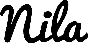 Nila - Schriftzug aus Eichenholz