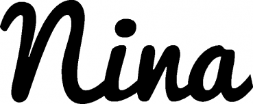 Nina - Schriftzug aus Eichenholz