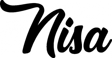 Nisa - Schriftzug aus Eichenholz