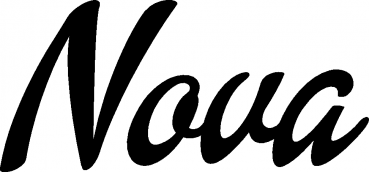 Nova - Schriftzug aus Eichenholz
