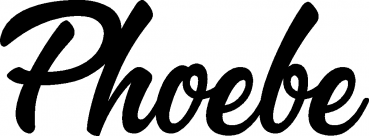 Phoebe - Schriftzug aus Eichenholz