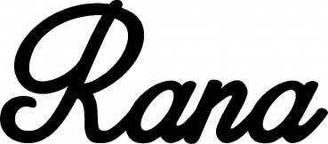 Rana - Schriftzug aus Eichenholz