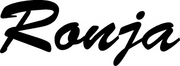 Ronja - Schriftzug aus Eichenholz