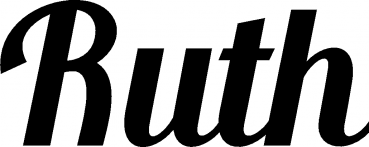 Ruth - Schriftzug aus Eichenholz