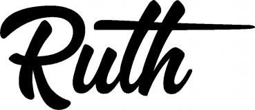 Ruth - Schriftzug aus Eichenholz