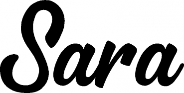 Sara - Schriftzug aus Eichenholz