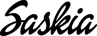Saskia - Schriftzug aus Eichenholz