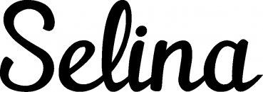 Selina - Schriftzug aus Eichenholz