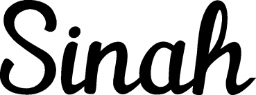 Sinah - Schriftzug aus Eichenholz