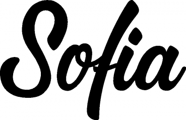 Sofia - Schriftzug aus Eichenholz