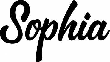 Sophia - Schriftzug aus Eichenholz