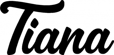 Tiana - Schriftzug aus Eichenholz