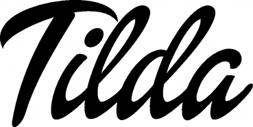 Tilda - Schriftzug aus Eichenholz