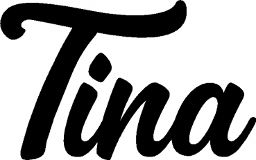 Tina - Schriftzug aus Eichenholz