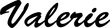 Valerie - Schriftzug aus Eichenholz
