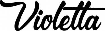 Violetta - Schriftzug aus Eichenholz