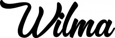 Wilma - Schriftzug aus Eichenholz