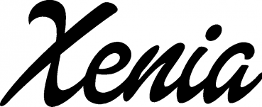 Xenia - Schriftzug aus Eichenholz