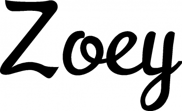 Zoey - Schriftzug aus Eichenholz