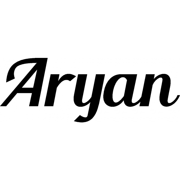 Aryan - Schriftzug aus Birke-Sperrholz