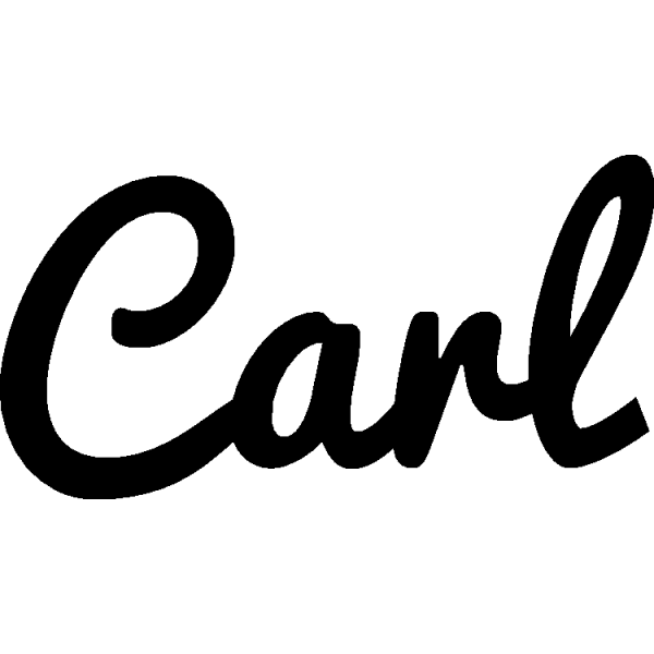 Carl - Schriftzug aus Birke-Sperrholz