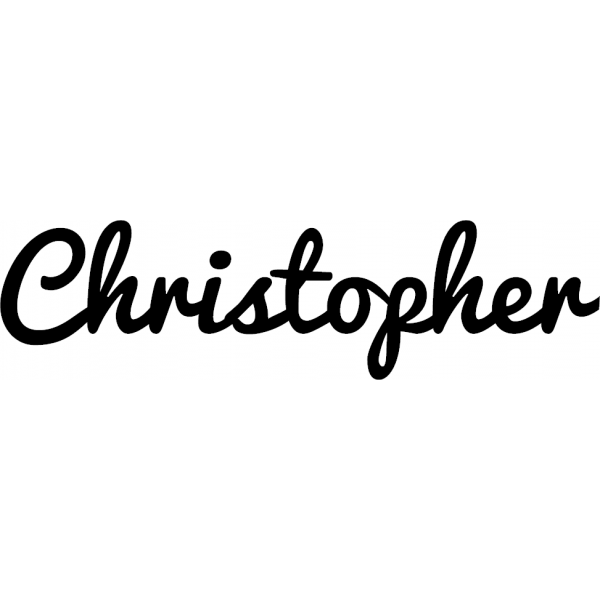 Christopher - Schriftzug aus Birke-Sperrholz