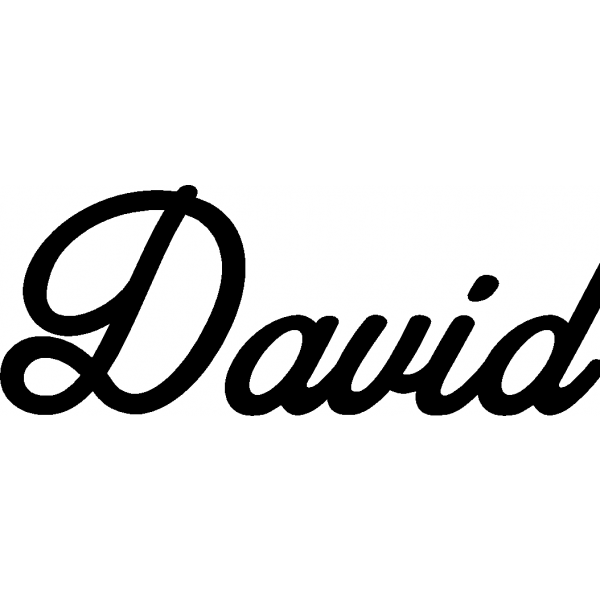 David - Schriftzug aus Birke-Sperrholz