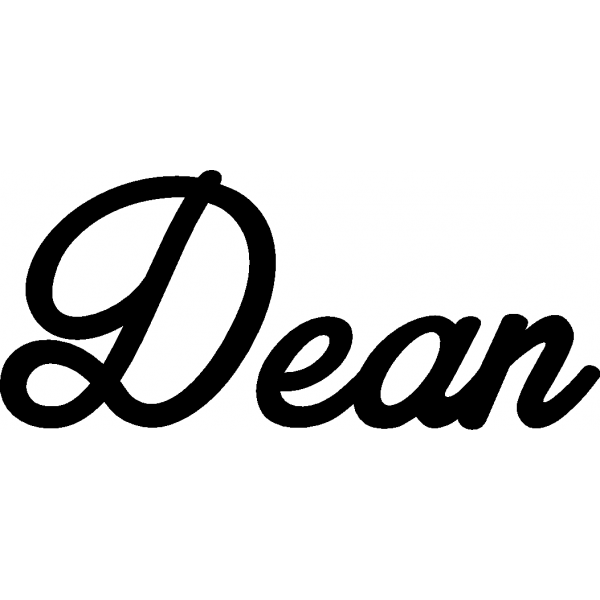Dean - Schriftzug aus Birke-Sperrholz