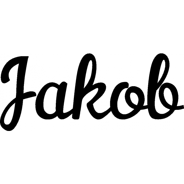 Jakob - Schriftzug aus Birke-Sperrholz