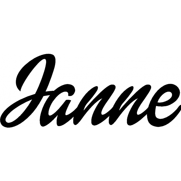 Janne - Schriftzug aus Birke-Sperrholz