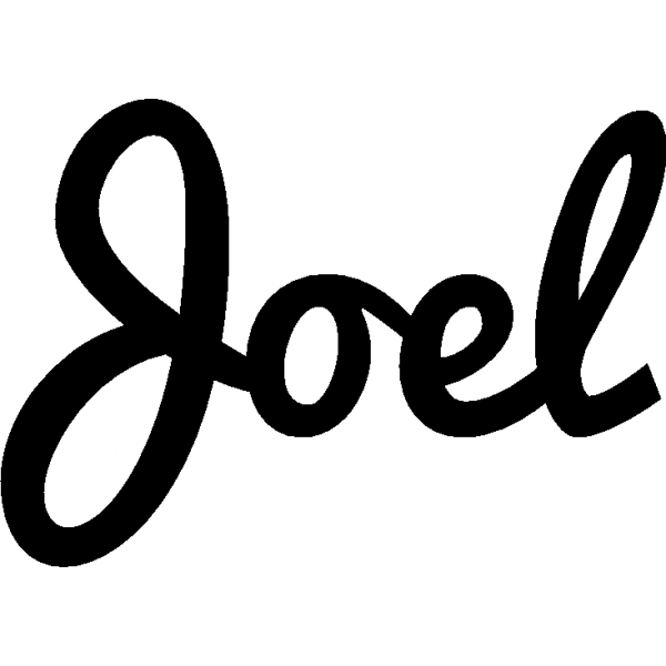 Joel - Schriftzug aus Birke-Sperrholz