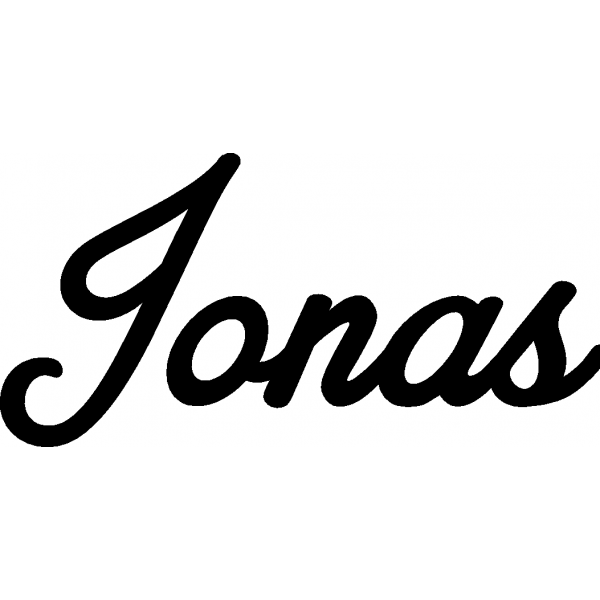 Jonas - Schriftzug aus Birke-Sperrholz