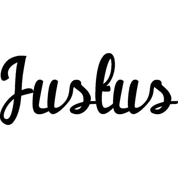 Justus - Schriftzug aus Birke-Sperrholz