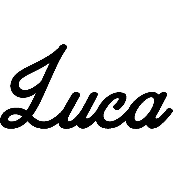 Luca - Schriftzug aus Birke-Sperrholz